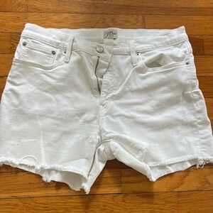 J. Crew Women's Crisp White Jean Shorts 29